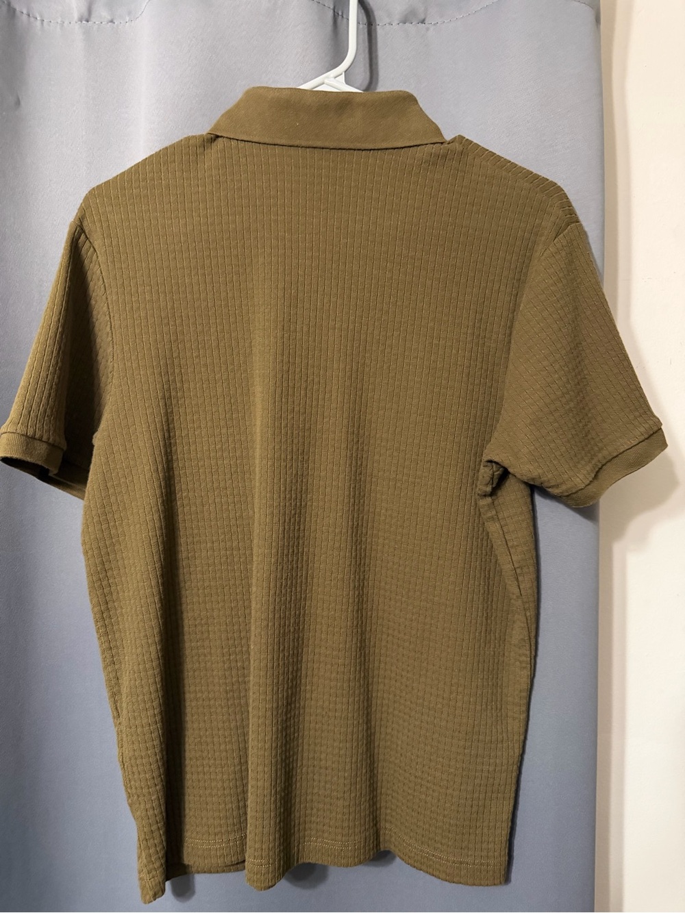 ZARA Men’s Brown Ribbed Short-Sleeve Polo - Picture 3 of 3